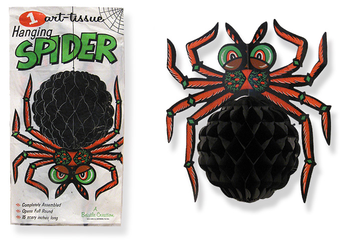 Vintage Halloween Hanging Spider