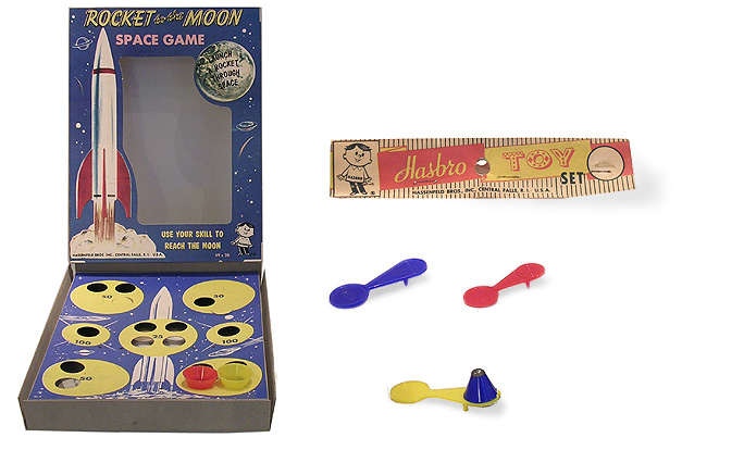 Vintage Space Age Rocket Moon Toy Game