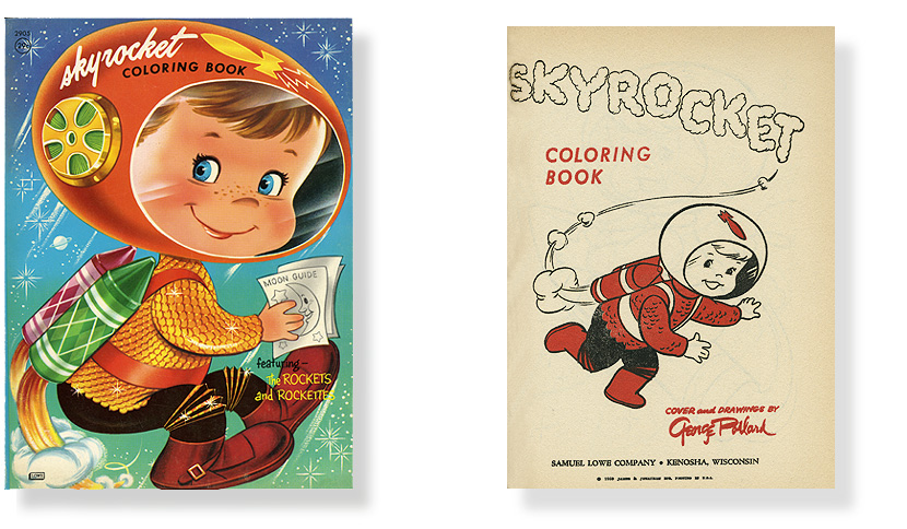 Vintage Space Coloring Book
