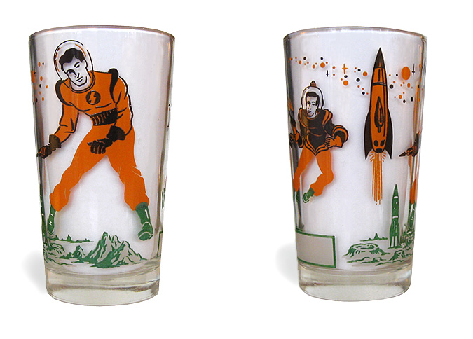 Vintage Space Drinking Glass