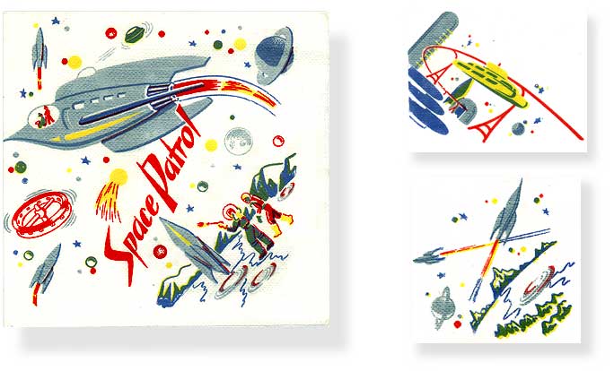 Vintage TV Space Patrol Napkins