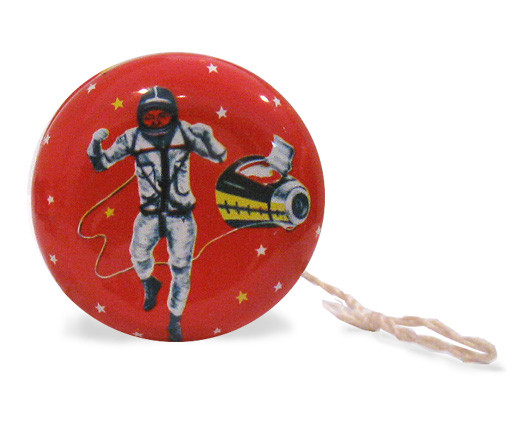 Vintage Space Age Tin Yo-Yo Toy